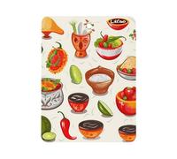 Mexican Salsa Symbols Car Air Freshener Hanging, Long Lasting Scented Car Aromatherapy Tablets, Square Fragrance Scented Cards for Vehicles, Bedroom, Wardrobe Black-style