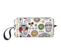 Mexican Salsa Symbols Print Simple Organizer Pouch, Lightweight Travel Bag, Foam Padded Cosmetic Case