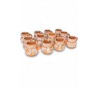Mexican Shot Glasses 12 pack - Handmade Talavera Clay Cups (Cantaritos de Barro), Tequila Shot Glass Set, Mini Ceramic Cups for Party Favors, Weddings, Fiesta Decorations