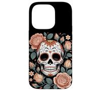 Mexican Skeleton Head Rose Flora Halloween Cottagecore Case for iPhone 14 Pro