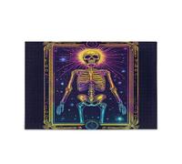 Mexican Skeleton Tarot Wooden Jigsaw Puzzle for Adults Challenging Game Toys 500 Piecing