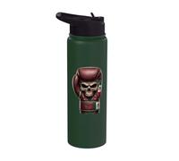 Mexican Skull Boxing Glove Ancient Warrior Pride Stainless Steel Insulated Water Bottle