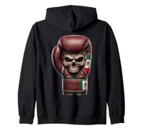 Mexican Skull Boxing Glove Ancient Warrior Pride Zip Hoodie