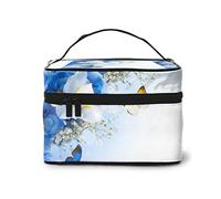 Mexican Skull Cosmetic Bag Makeup Bag Large Travel Makeup Organizer Case, Excellent Capacity, Water-Resistant, Suitable For Women Families Couples Or Long-Term Travel., Flowers And Butterfly, One Size