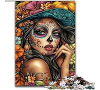 Mexican Skull Girls Jigsaws 1000 Pieces for Adults, for Age 14+ Fun Games Fun Activities at Home, Birthday Gifts, Travel Gifts (26x38cm)