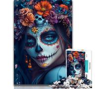 Mexican Skull Girls Jigsaws 1000 Pieces for Teenagers,Family Game Stress Reliever Difficult Challenge Gifts for Friends And Family (75x50cm)