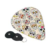 Mexican Skull Guitar Picks, 6 Pack Includes Thin(.46mm), Medium(.71mm) & Heavy Gauges(.96mm) Suitable For Guitar, Ukulele, Etc.
