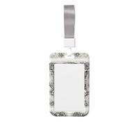 Mexican Skull Id Badge Holder with Detachable Neck Strap, Waterproof Vertical Name Card Holders, for Nurse Students Teachers Staff