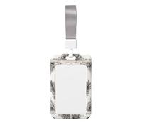 Mexican Skull Id Badge Holder with Detachable Neck Strap, Waterproof Vertical Name Card Holders, for Nurse Students Teachers Staff