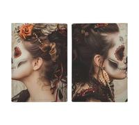 Mexican Skull Lesbian Lover Kiss Passport Holder PU Leather Passport Protective Cover Travel Wallet Accessories