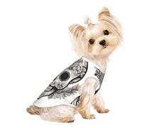 Mexican Skull Print Breathable Dog Cat Shirt, Sleeveless Vest, Soft Tank Top For Small Pets