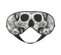 Mexican Skull Print Breathable Full-Cover Eye Mask Stylish Adjustable Nap Night Restful Environment