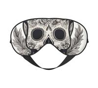 Mexican Skull Print Breathable Full-Cover Eye Mask Stylish Adjustable Nap Night Restful Environment