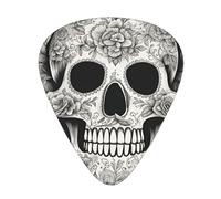 Mexican Skull print Celluloid Guitar Plectrums for Acoustic Guitar Bass,Guitar Picks with Organizer Box