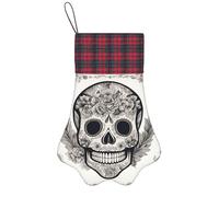 Mexican Skull Print Christmas Dog Paw Pet Sock Holiday Fireplace Decor Xmas Seasonal Supplies Gift
