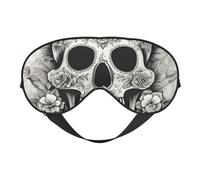 Mexican Skull Print Functionality Cozy Eye Mask Adjustable Strap Nap Night Travel Camping Yoga Relax
