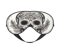Mexican Skull Print Outdoor Travel Stylish Eye Mask Adjustable Sleep Camping Meditation Relaxation