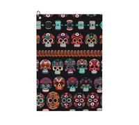 Mexican Skull Print Premium Golf Towel - Waffle Towel, Perfect Golf Bag Accessory and Unique Gifts for Men