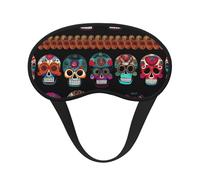 Mexican Skull Print Print Sleep Mask for Side Sleepers Cute Blackout Eye Mask Shades Cover for Home or Travel