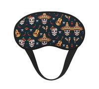 Mexican Skull Print Sleep Eye Mask Light Blocking Soft and Comfortable Night Eye Blinder for Women Men for Sleeping Travel Night Shift