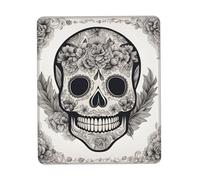 Mexican Skull Print Small Desk Pad,Rubber Base with Precision Stitched Edges,Perfect for Office,Gaming
