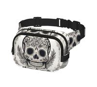 Mexican Skull Print Waist Bag Fanny Packs for Men&Women with Adjustable Belt for Outdoors Workout