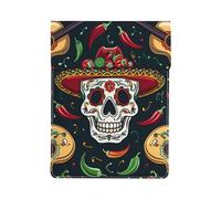 Mexican Skull Printed Laptop Sleeve Bag 13-Inch - Leather Laptop Sleeve Case Shockproof Protective Computer Cover Bag