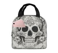 Mexican Skull Printed Portable Lunch Bag Reusable Multifunctional Practical Lunch Bag