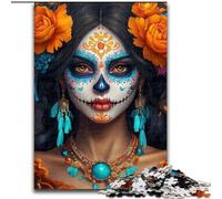 Mexican Skull Puzzles 1000 Pieces for Adults, Family Entertainment Toys Is Ideal As A Gift for The Whole Family 26x38cm
