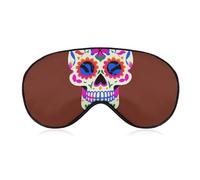 Mexican Skull Sleep Mask for Women Men Side Sleeper Eye Cover with Adjustable Strap Soft Breathable Blackout Mask Slip-Free Deep Sleeping Travel Essentials