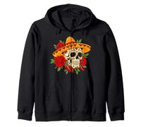 Mexican Skull Zip Hoodie