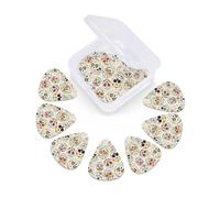 Mexican Skull1 print Guitar Picks 12 Pack, Mixed (0.46-0.96mm) with Storage Case for Guitar,ukulele