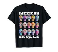 Mexican Skulls Sugar Skull Día de Los Muertos T-Shirt