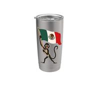 Mexican Spider Monkey Mexico Flag Animal Lover Pride Stainless Steel Insulated Tumbler