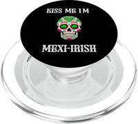 Mexican St Patrick Day Kiss Me I´m Sugar Skull Mexi-Irish PopSockets PopGrip for MagSafe