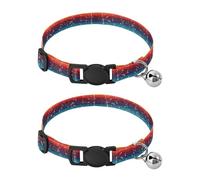 Mexican Stripes Rainbow Cat Collars 2 Pack Collar for Puppy Adjustable Length 10.6" to 17.1"