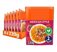 Mexican Style Microwave Rice, 220g, Pack Of 6, 2 Minutes, No Artificial Colours or Flavours, Suitable for Vegetarians