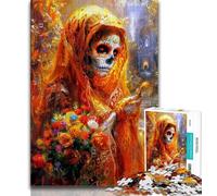 Mexican Style Skull 1000 Piece Jigsaw Puzzles for Teenagers Gifts,Decompressing Intellectual Educational Toy Great Gifts And Toys 50x75cm
