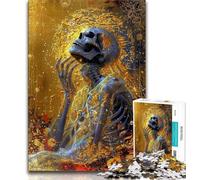 Mexican Style Skull 1000 Piece Jigsaw Puzzles for Teenagers,Toys Educational Games Stress Relieving Wishlist with Santa Claus (38x26cm)