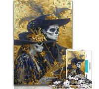 Mexican Style Skull Jigsaw Puzzles for Teenagers,Help The Brain Exercise Addictive Toys to Cultivate Patience A Work of Art 50x75cm