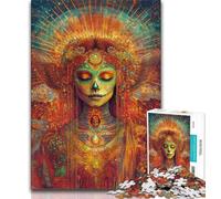 Mexican Style Skull Jigsaws 1000 Pieces for Adults,Challenging To Complete But Fun And Humorous Unique Home Decor And Gifts 50x75cm