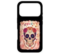 Mexican Sugar Skull Day Of The Dead Roses Case for iPhone 17 Pro