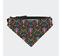 Mexican Sugar Skull Floral Dog Bandana Collar Pet Triangle Scarf Cat Kerchief with Adjustable Buckle