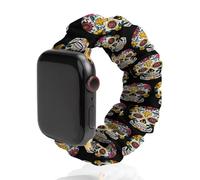Mexican Sugar Skull Novelty Stretch Watch Strap Compatible For IWatch Funny Smart Watches Bands