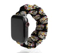 Mexican Sugar Skull Novelty Stretch Watch Strap Compatible For IWatch Funny Smart Watches Bands