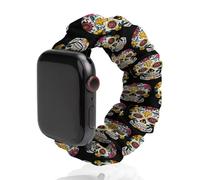 Mexican Sugar Skull Novelty Stretch Watch Strap Compatible For IWatch Funny Smart Watches Bands