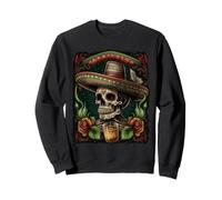 Mexican Sugar Skull Tequila Sombrero Cinco De Mayo Men Women Sweatshirt