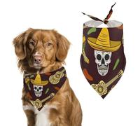 Mexican Sugar Skulls Dog Bandanas Puppy Cat Kerchief Scarf Pet Triangle Bandana for Christmas