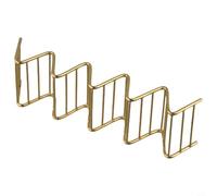 Mexican taco and pancake rack made from stainless steel featuring a wave pattern to keep food items separated and easy to handle (gold)