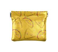 Mexican Tacos Quesadillas Small Leather Coin Purse Waterproof Mini Purse Wallet for Girls Ladies Handbag, Mexican Tacos Quesadillas, 4.33"(L) x 3.74"(W) x 0.39"(H), Classic